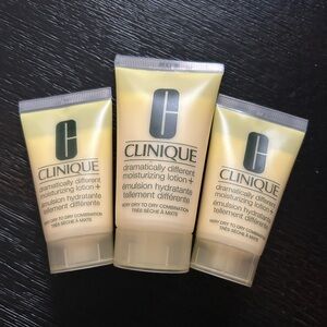 NEW Lot 3 Clinique Dramatically Different Moisturizing Lotion 1.7 & 1 oz Travel